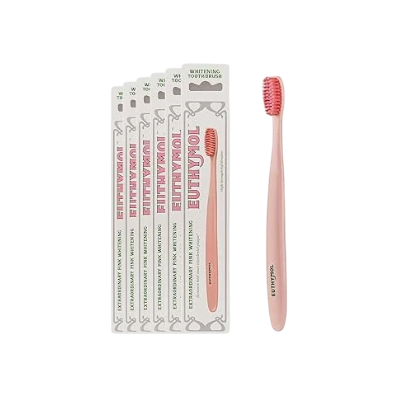 EUTHYMOL Whitening Toothbrush (Pink, 6 Count)